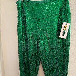 Tipsy Elves Sparkling Green Leggings